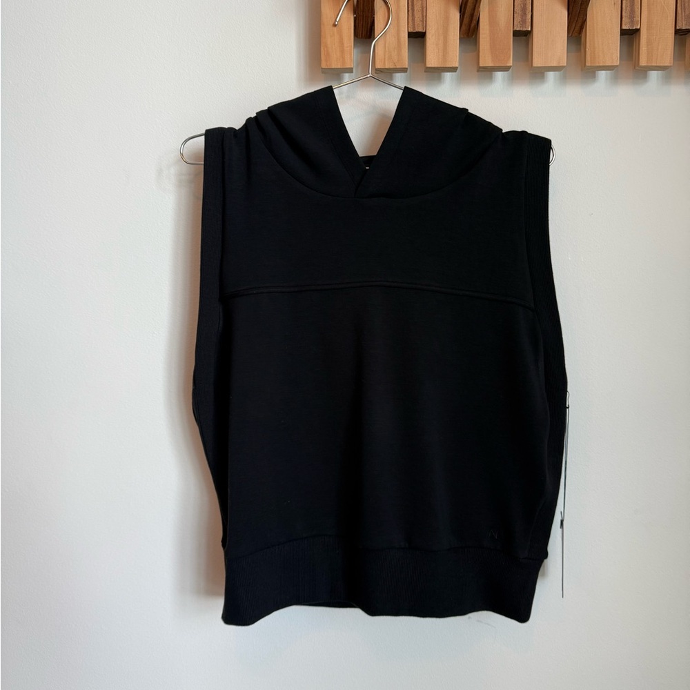 NUX Black Sleeveless Hoodie
